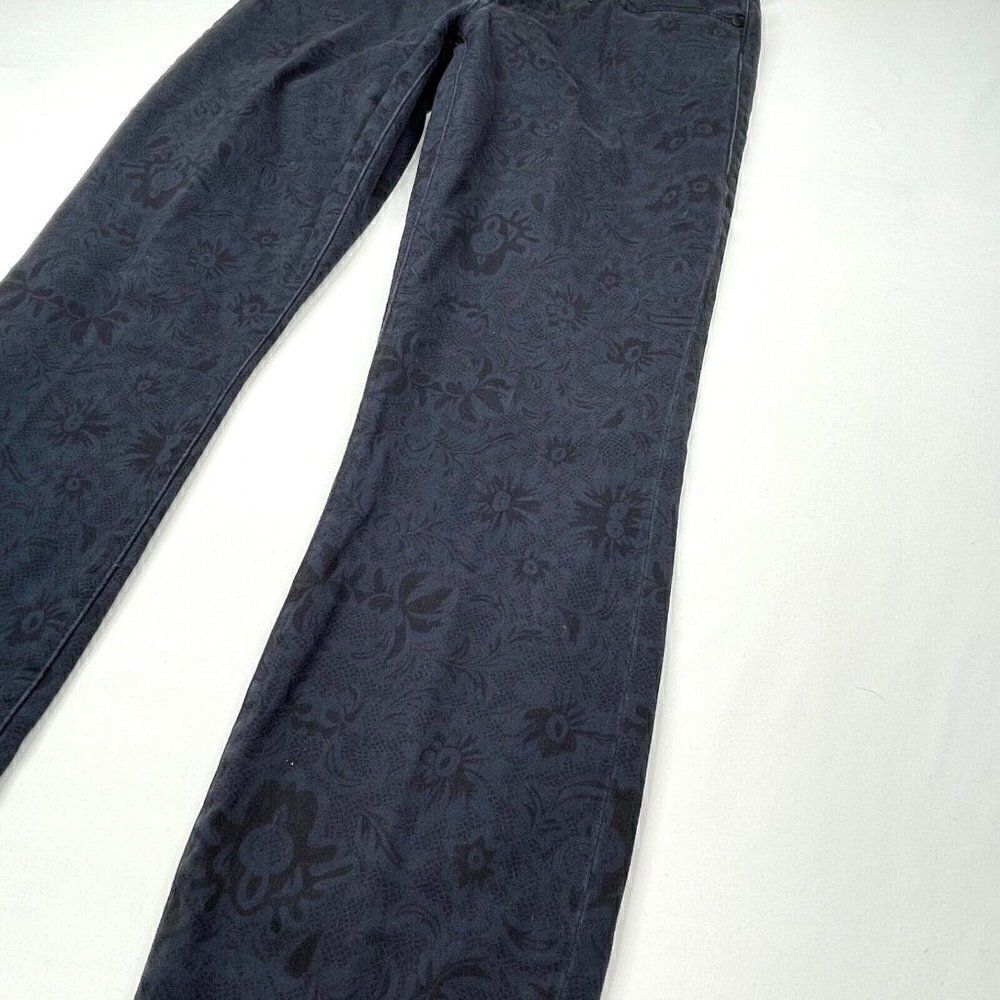 CABI Floral Lace Print Skinny Jean Navy Blue - Picture 6 of 9